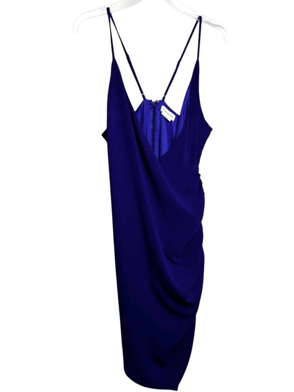 Lovers and Friends royal blue v neck midi gown medium satin dark romance retro